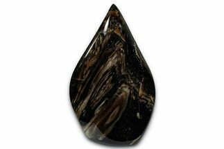 Polished Indonesian Blue Amber Flame #355814