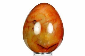 Vibrant Polished Carnelian Agate Egg - Madagascar #355495