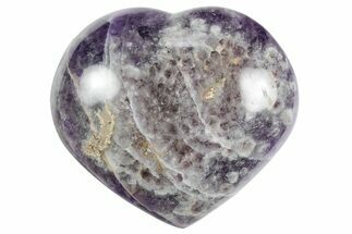 Polished Chevron Amethyst Heart - Madagascar #355652