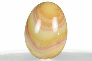 Polished Banded Rhyolite (Hickoryite) Egg - Mexico #356328