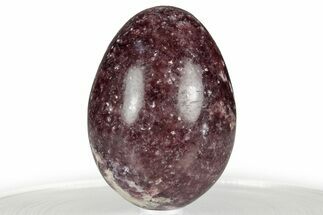 Polished Deep Purple Lepidolite Egg - South Africa #356385