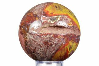 Polished Inferno Agate Agate Sphere - Mexico #356893
