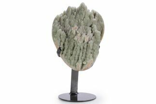 Sparkling Green Prasiolite Quartz Formation on Metal Stand #357218