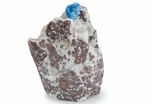 Vibrant Blue Cavansite Crystals on Sparkling Stilbite - India #357233