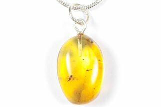 Polished Baltic Amber Pendant (Necklace) - Contains Fly! #358010