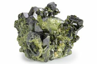 Lustrous Epidote Crystal Cluster - Peru #358428