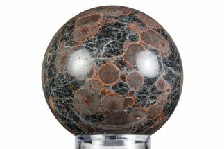 Polished Orbicular Rhyolite (Peanut Obsidian) Sphere - Mexico #358519