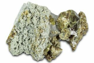 Sparkling Demantoid Garnet Cluster in Matrix - Mexico #358511