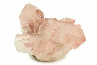 Spotted Pink-Hued Quartz Crystals - India #358802