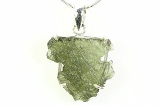 Green Moldavite Tektite Pendant ( g) - Czech Republic #359413