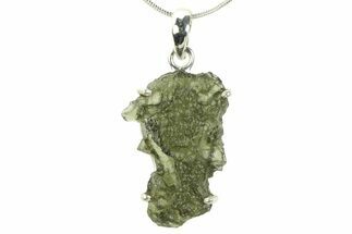 Green Moldavite Tektite Pendant ( g) - Czech Republic #359324