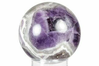 Polished Chevron Amethyst Sphere - India #359817