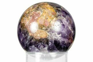 Polished Chevron Amethyst Sphere - India #359823