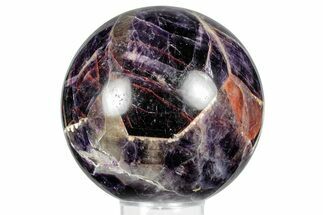 Polished Chevron Amethyst Sphere - India #359825