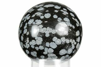 Polished Snowflake Obsidian Sphere - Utah #359950