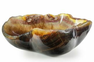 Polished Banded Fluorite Bowl #359587