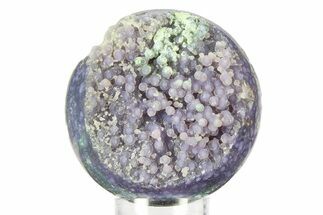Sparkly Polished Purple Botryoidal Grape Agate Sphere - Indonesia #360085