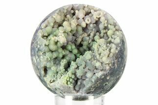 Polished Purple Botryoidal Grape Agate Sphere - Indonesia #360087