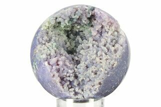 Sparkly Polished Purple Botryoidal Grape Agate Sphere - Indonesia #360090