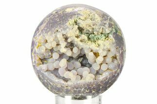 Polished Purple Botryoidal Grape Agate Sphere - Indonesia #360092