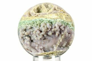Polished Purple Botryoidal Grape Agate Sphere - Indonesia #360095