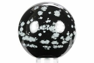 Polished Snowflake Obsidian Sphere - Utah #360416