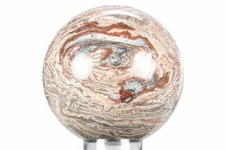 Polished Squirrel Tail Stromatolite Sphere - Mexico #360430