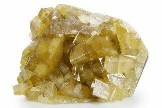 Golden Barite Crystals on Fluorite - Xiefang Mine, China #360514