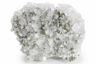 Columnar Calcite w/ Sparkling Chalcopyrite & Pyrite - Fluorescent! #360646