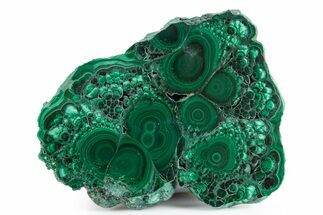 Flowery Polished Malachite Slab - DR Congo #360773