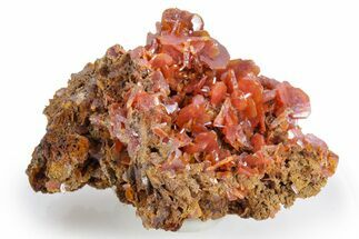 Fiery, Red-Orange Wulfenite Cluster - Kuruktag Mountains, China #361002