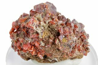 Fiery, Red-Orange Wulfenite Cluster - Kuruktag Mountains, China #361008