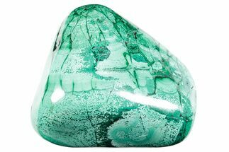 Flowery Polished Malachite Specimen - DR Congo #360805