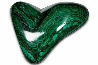 Flowery Polished Malachite Specimen - DR Congo #360884