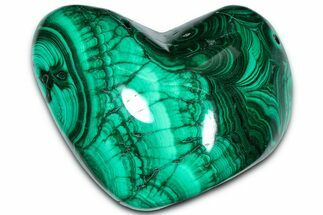 Flowery Polished Malachite Specimen - DR Congo #360899