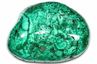 Flowery Polished Malachite Specimen - DR Congo #360903