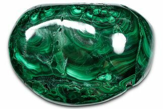 Flowery Polished Malachite Specimen - DR Congo #360904