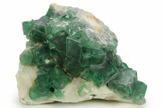 Green Fluorescent Cubic Fluorite Crystals - Madagascar #361390