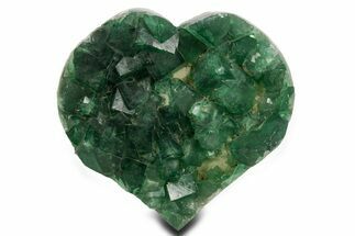 Heart-Shaped Fluorescent Fluorite Crystal Cluster - Madagascar #361393