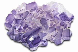 Purple Cubic Fluorite Crystal Cluster - Pakistan #361455