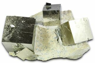 Six Stunning Pyrite Cubes In Rock - Navajun, Spain #361778