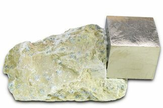 Natural Pyrite Cube In Rock - Navajun, Spain #361851