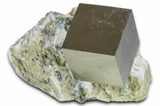 Natural Pyrite Cube In Rock - Navajun, Spain #361855
