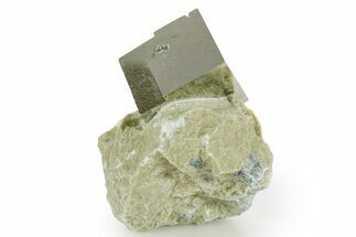 Natural Pyrite Cube In Rock - Navajun, Spain #361828