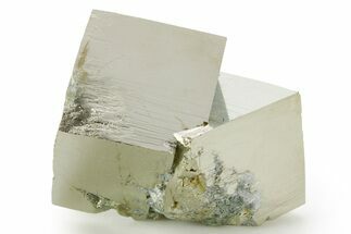 Shiny, Natural Pyrite Cube Cluster - Navajun, Spain #361925