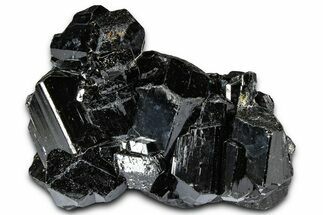 Lustrous Black Tourmaline (Schorl) Crystal Cluster - Namibia #361712
