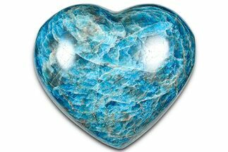Polished Blue Apatite Heart - Madagascar #361748