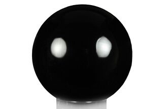 Polished Black Obsidian Sphere - Mexico #362094