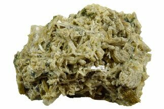 Clinozoisite and Quartz on Epidote Crystal Cluster - Peru #362058