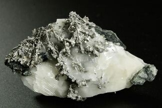 Native Silver in Calcite - Morocco #362741